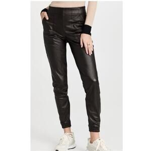 Spanx Black Leather Like Joggers